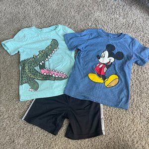 Boy Clothes - 2 Shirts and Shorts